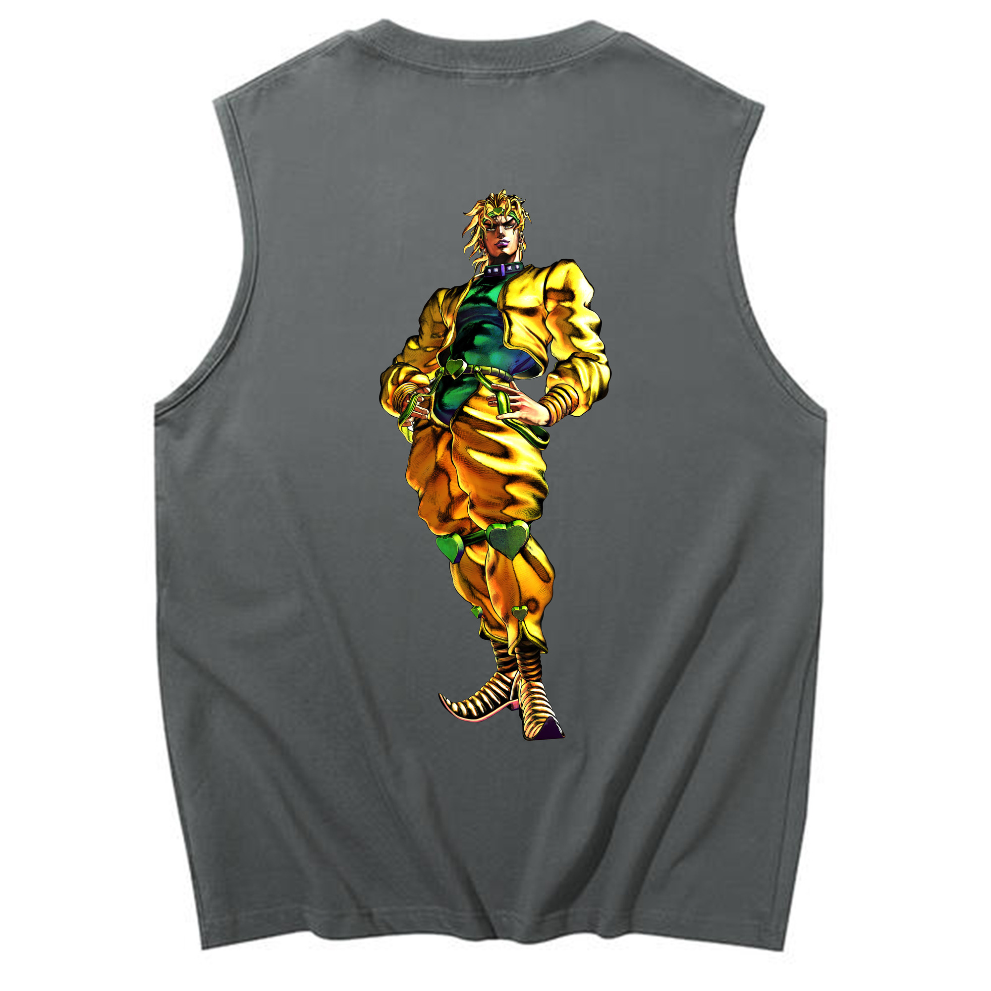 （画像用） ジョジョの奇妙な冒険 ディオ?ブランドー JoJo's Bizarre Adventure Dio Brando コットン100％タンクトップ（背面プリント）